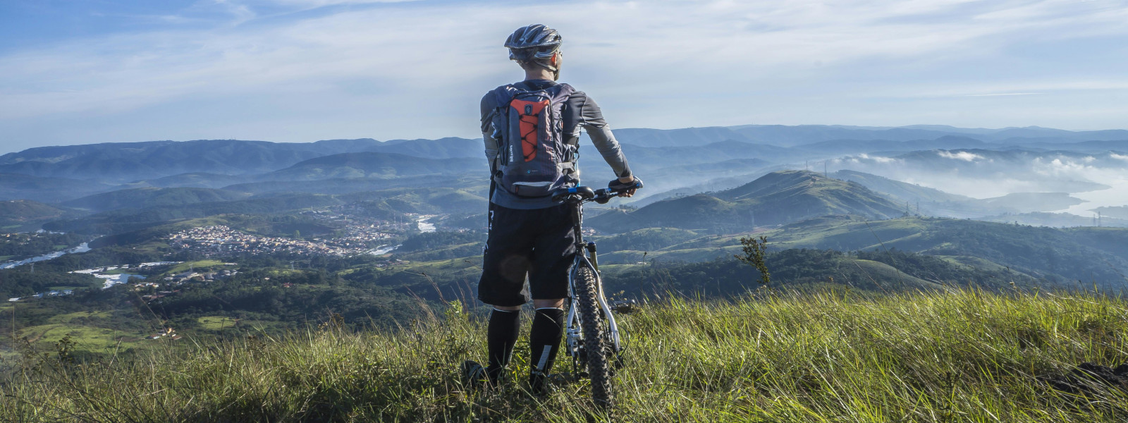 Mountain biker on a trail